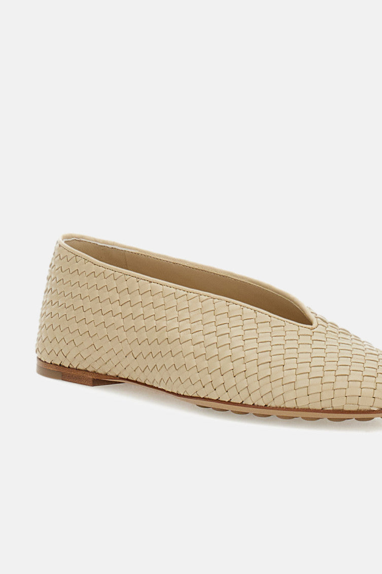 Beige Slip-on Ballet Flats 4