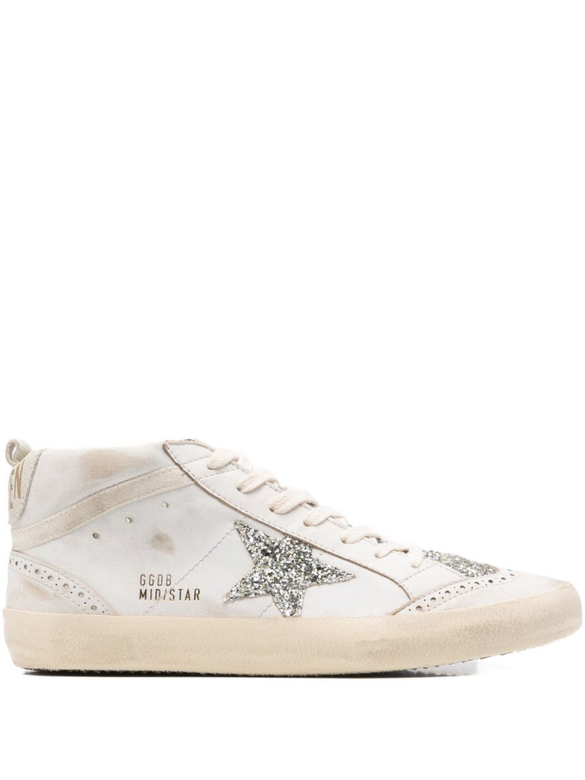White Glitter Sneakers 1