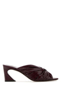 Burgundy Leather Heels 1