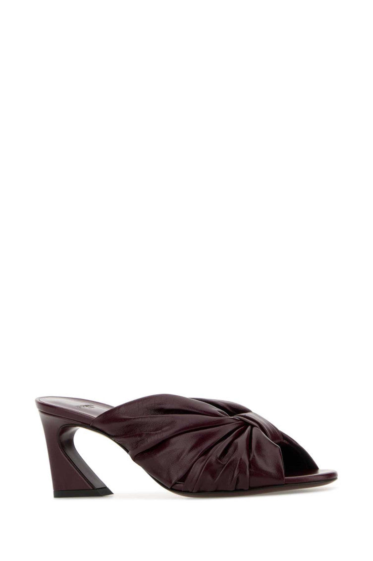 Burgundy Leather Heels 2