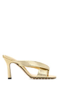 Golden Leather Heels 1