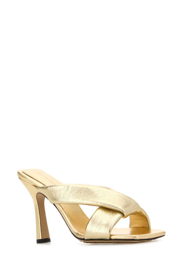 Golden Leather Heels 2