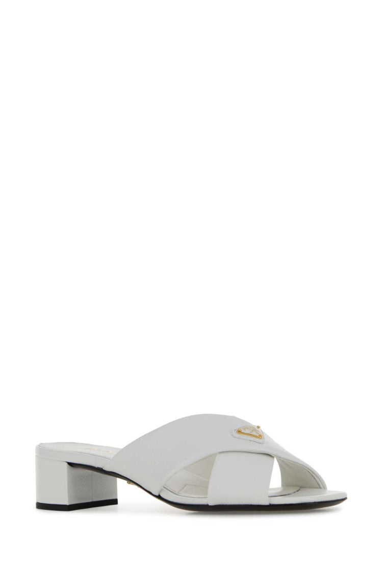 White Leather Sandals 2