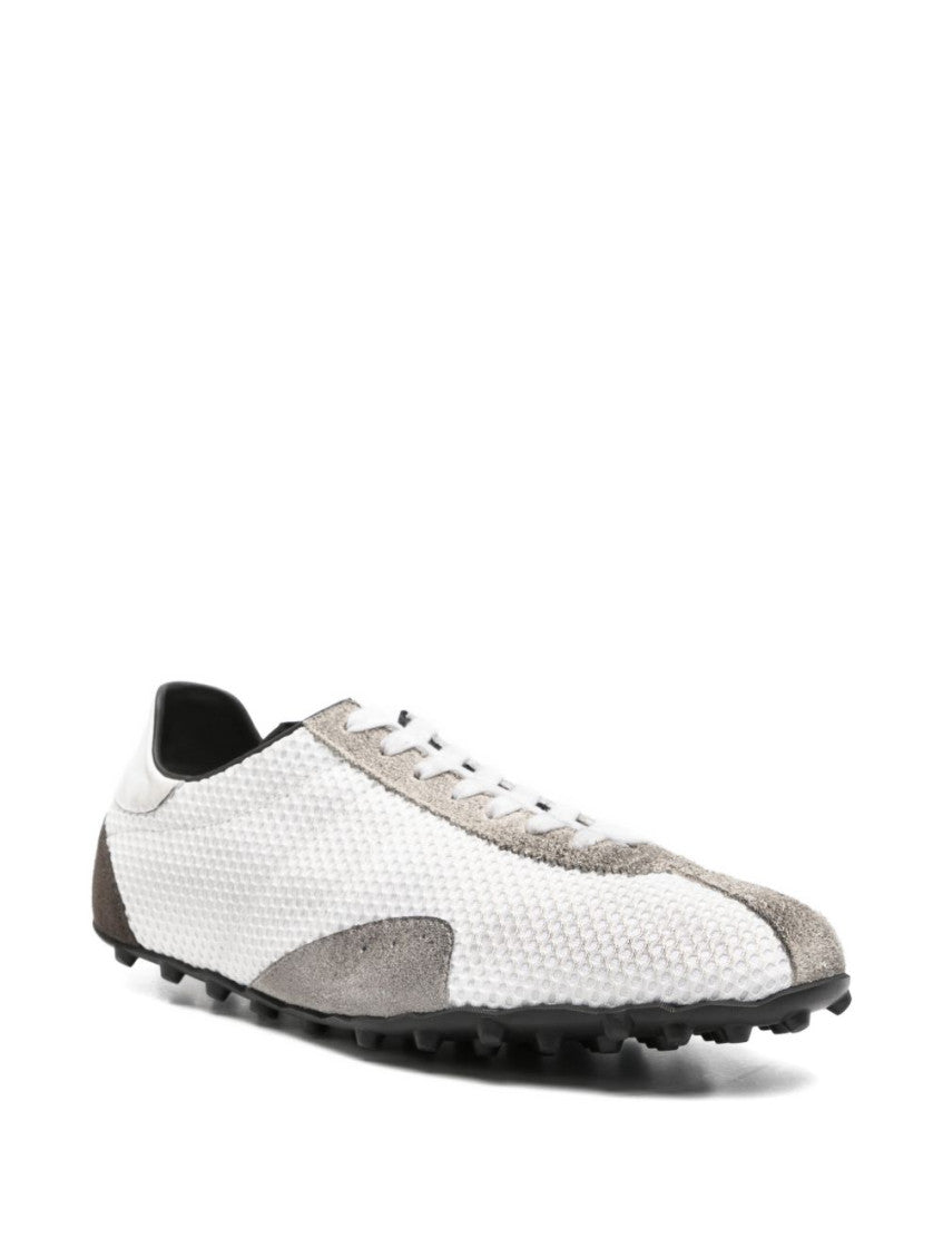 White Round-toe Sneakers 2