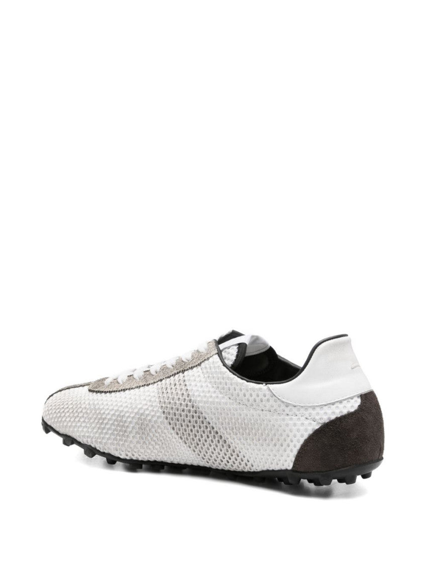 White Round-toe Sneakers 3