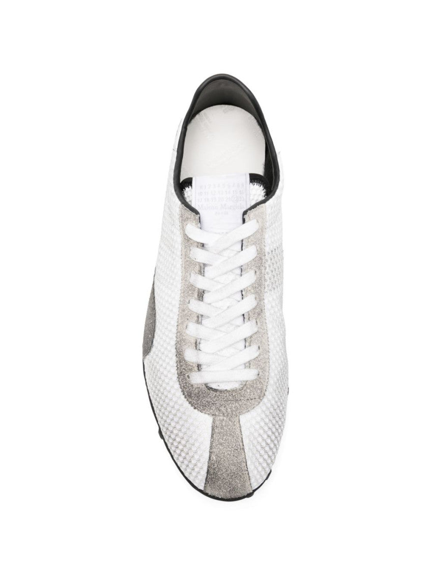 White Round-toe Sneakers 4