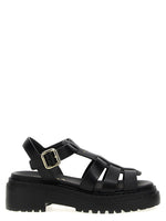 Black Leather Sandals 1