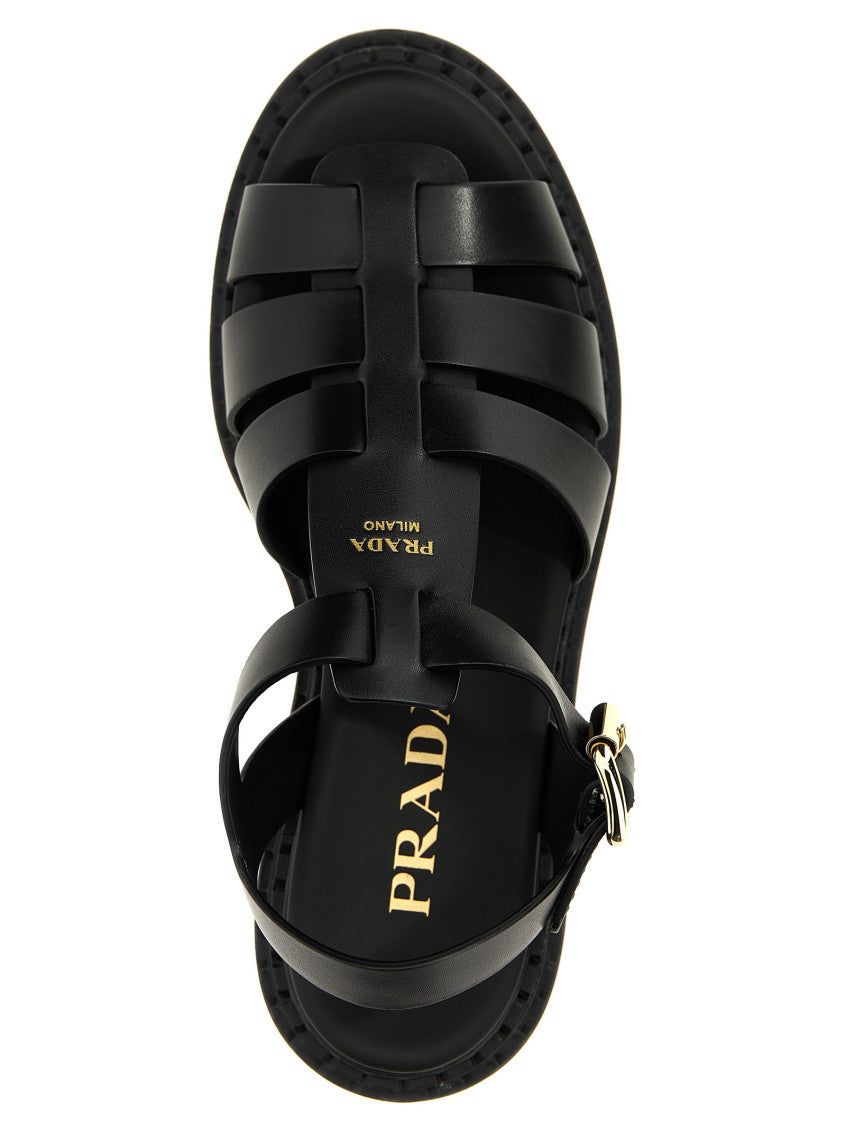 Black Leather Sandals 4