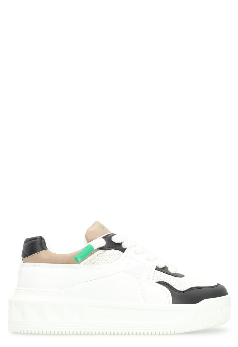 White Lace Up Sneakers 1