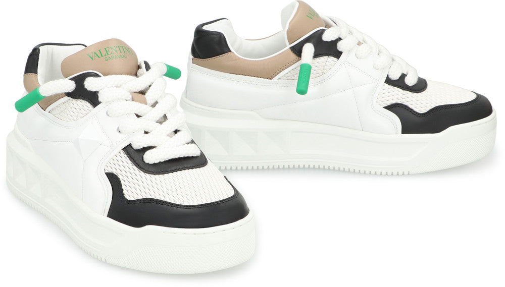 White Lace Up Sneakers 3