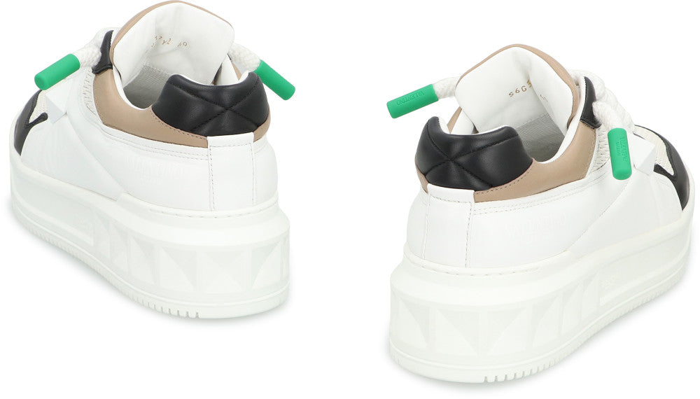 White Lace Up Sneakers 4