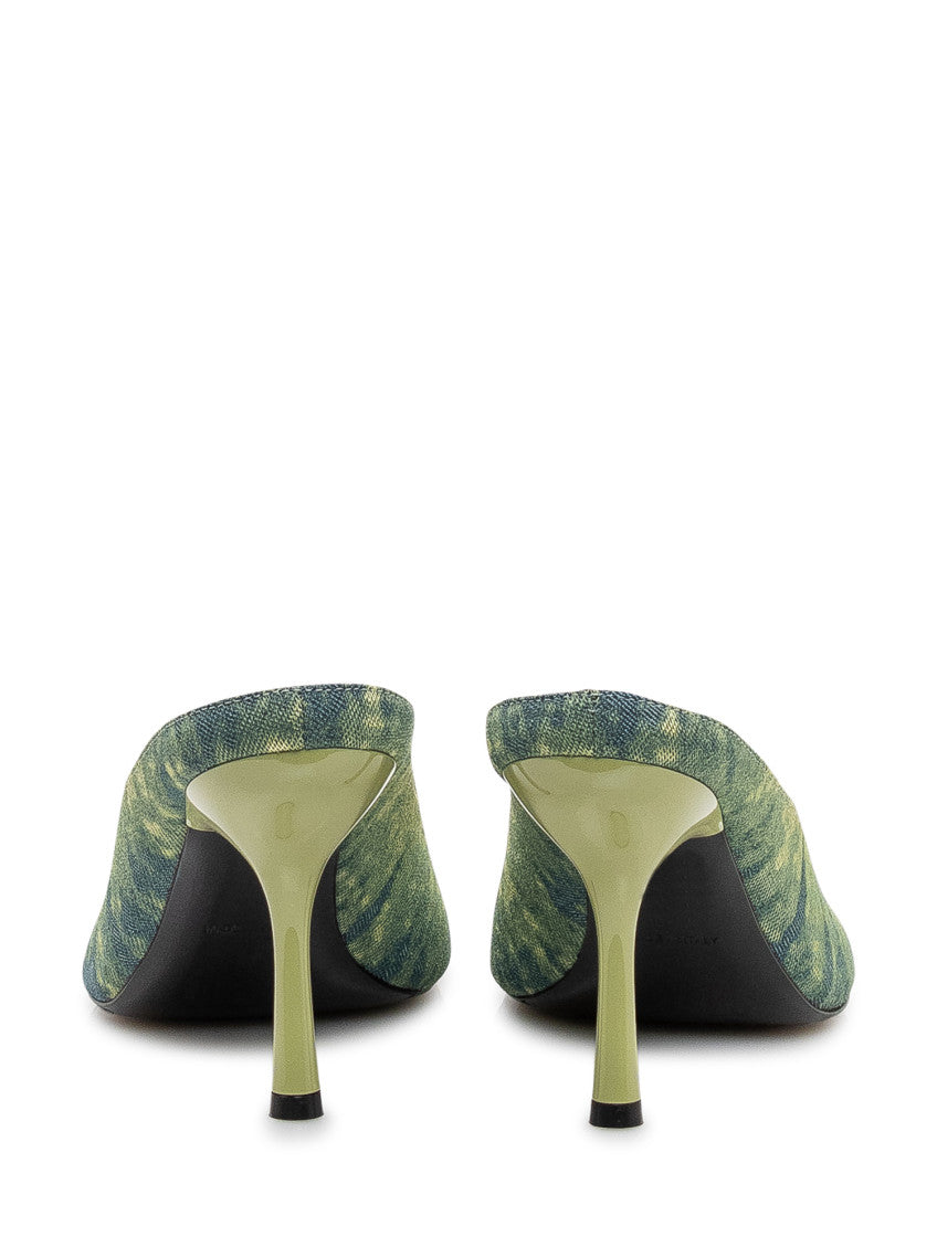 Green Printed Heels 3