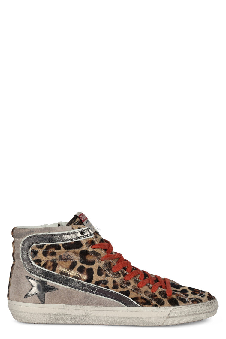 Leopard Print Lace Up Sneakers 1