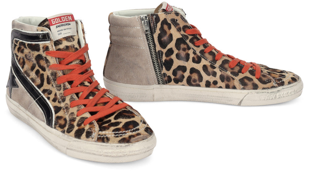 Leopard Print Lace Up Sneakers 3