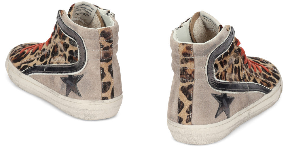 Leopard Print Lace Up Sneakers 4
