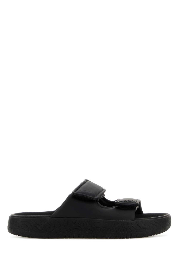Black Slip On Sandals 1