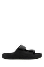Black Slip On Sandals 1
