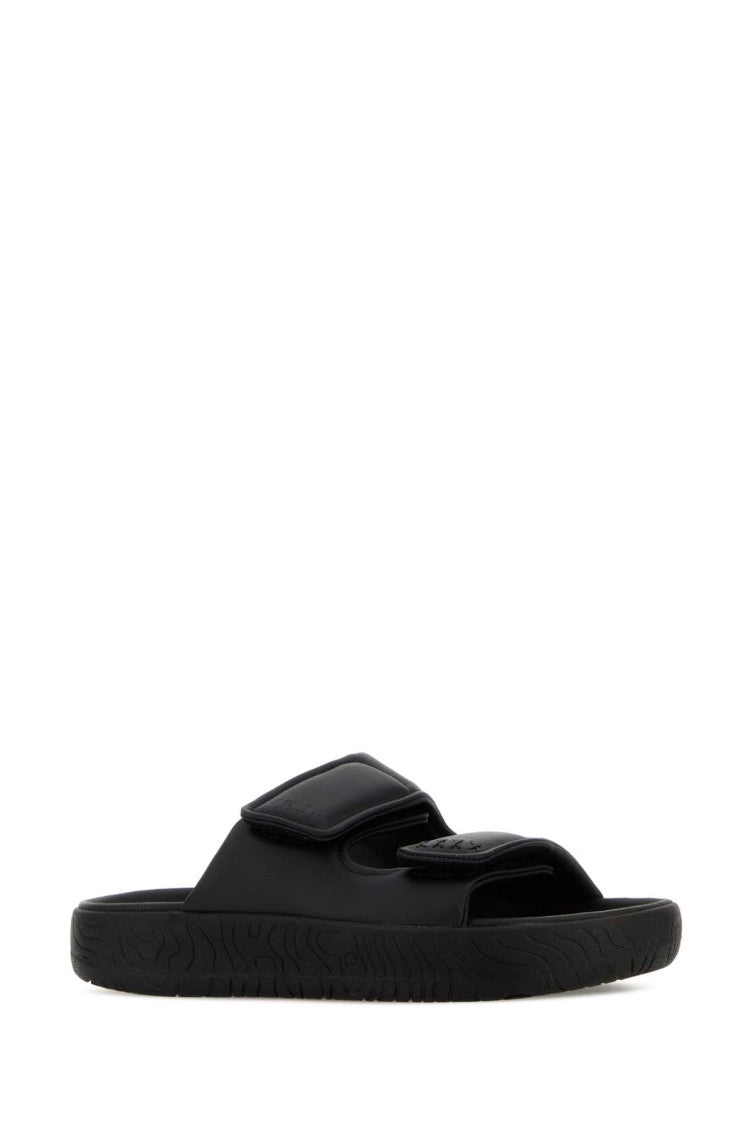 Black Slip On Sandals 2