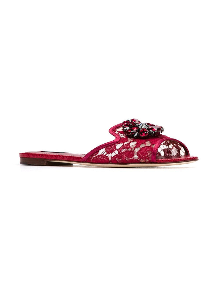 Red Slip On Flats 2