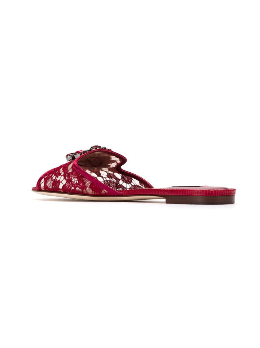 Red Slip On Flats 3