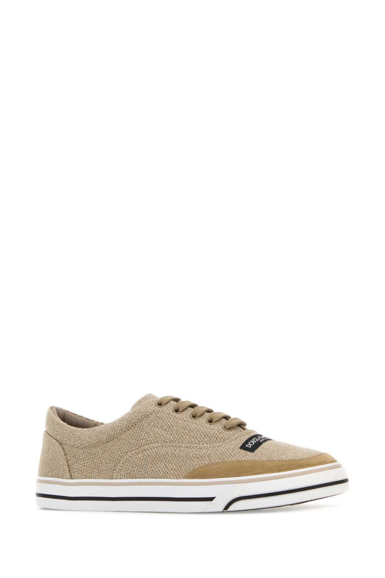 Beige Lace Up Sneakers 2