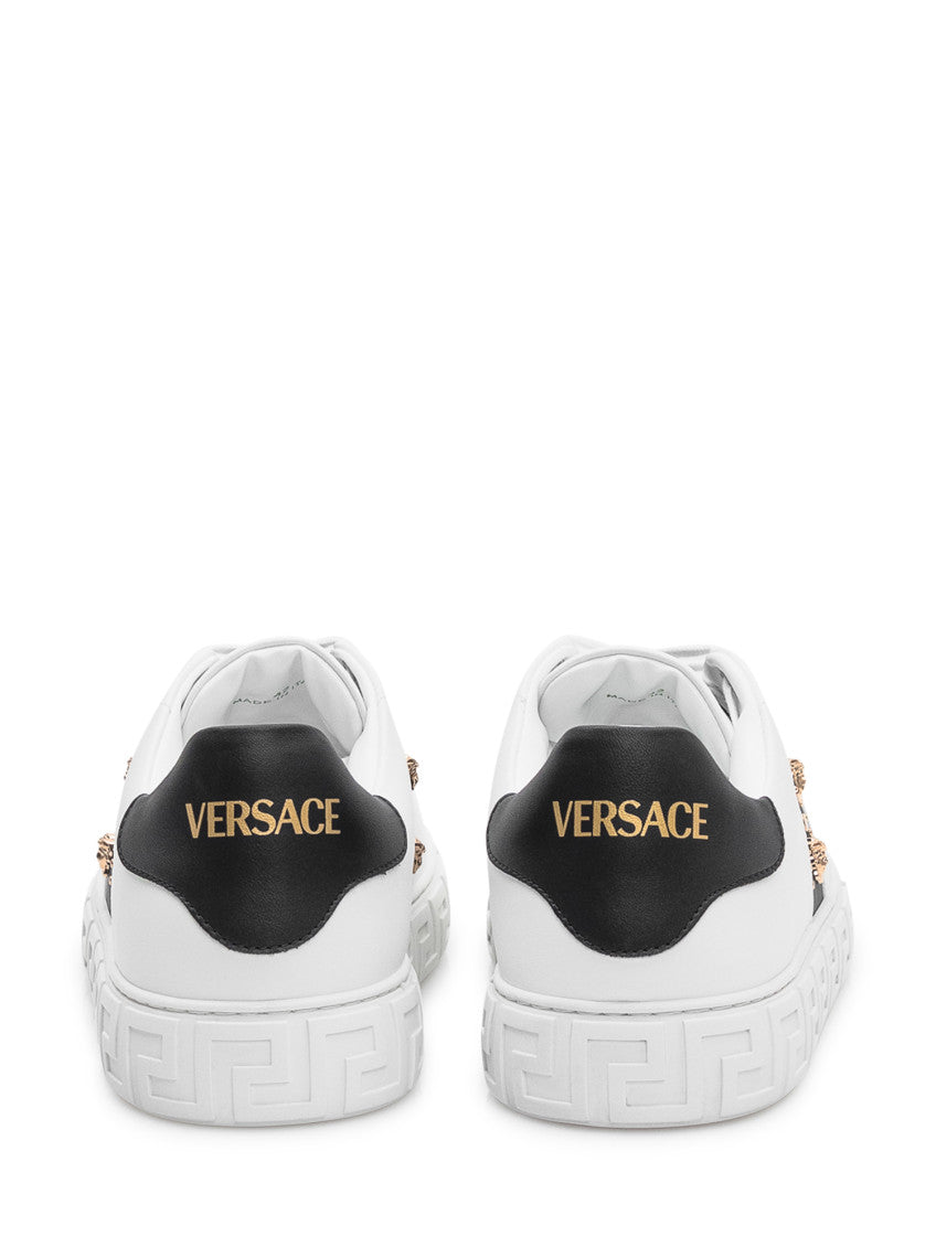 Black Studded Greca Sneakers 3