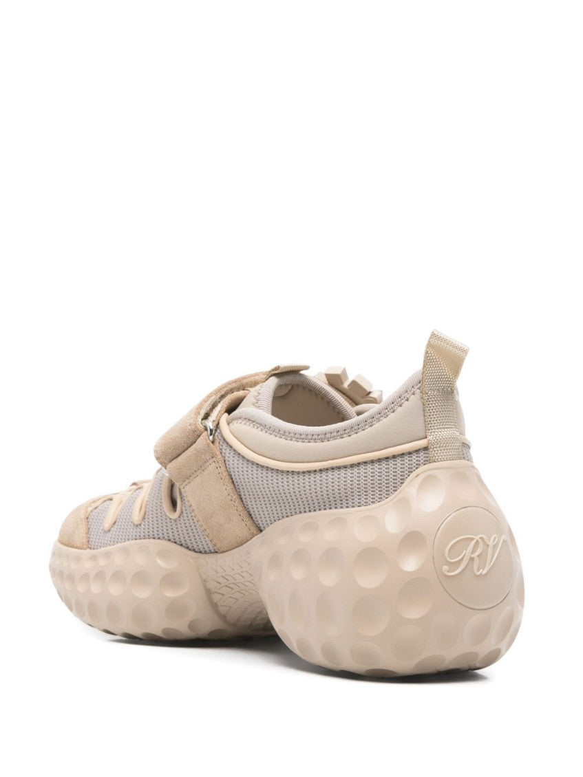 Beige Round Toe Sneakers 3
