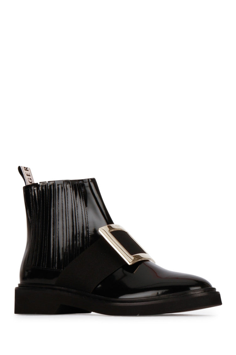 Black Metal Buckle Boots 2