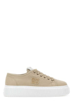 Beige Logo Sneakers 1