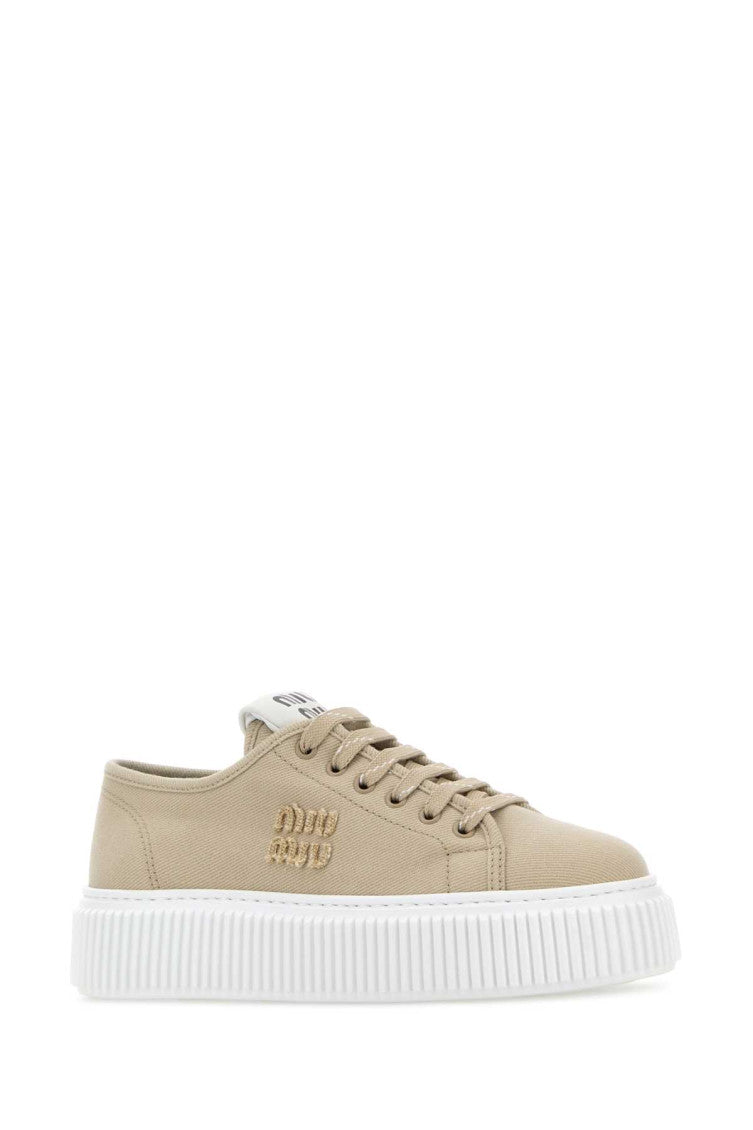 Beige Logo Sneakers 2