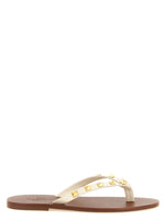 Beige Studded Slippers 1