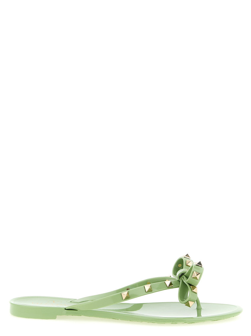 Green Studded Slippers 1