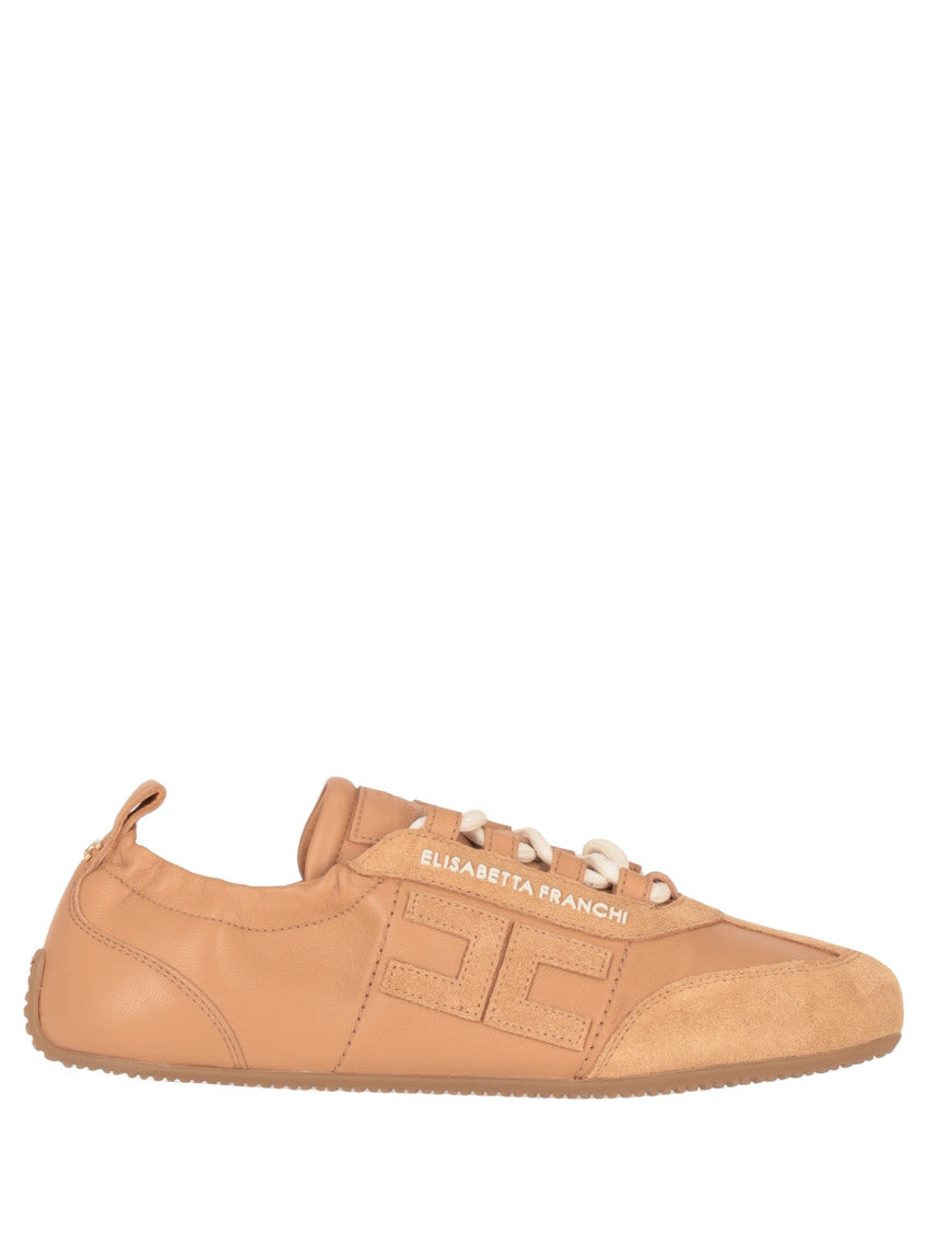 Beige Logo Sneakers 1
