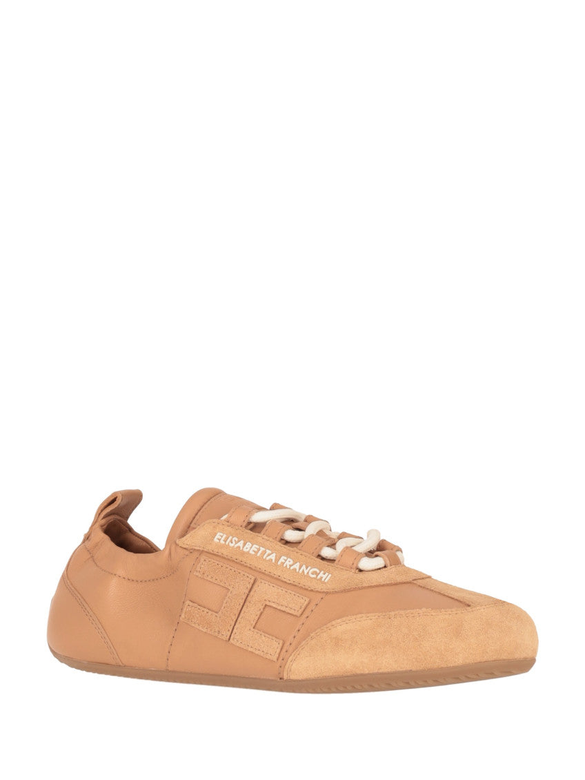 Beige Logo Sneakers 2