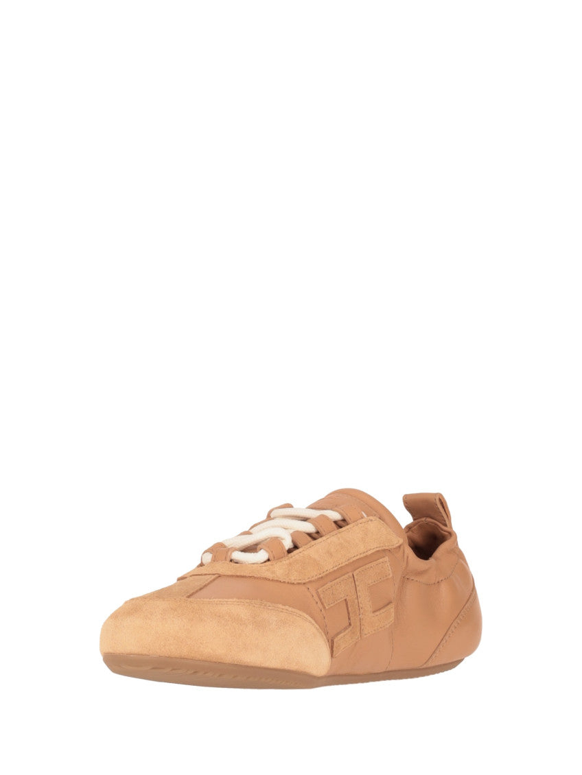 Beige Logo Sneakers 3