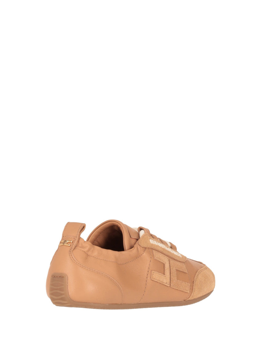 Beige Logo Sneakers 5