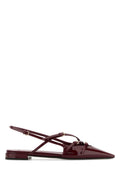 Maroon Leather Ballet Flats 1