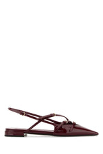 Maroon Leather Ballet Flats 1