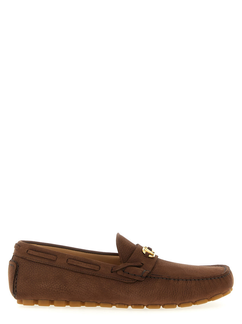 Brown Logo Loafers 1