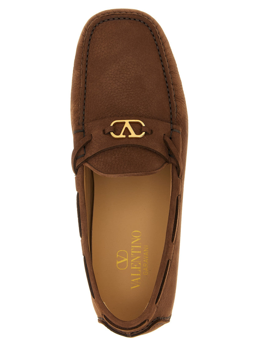 Brown Logo Loafers 4