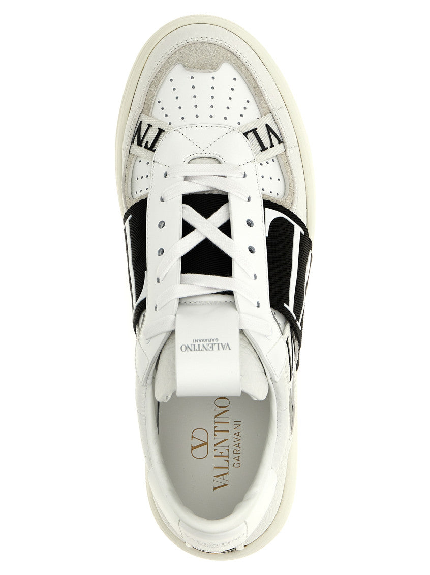White Black Logo Sneakers 4
