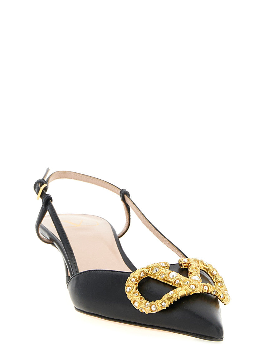 Black Slingback Pumps 2