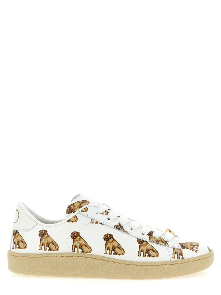 White Lace Up Sneakers 1