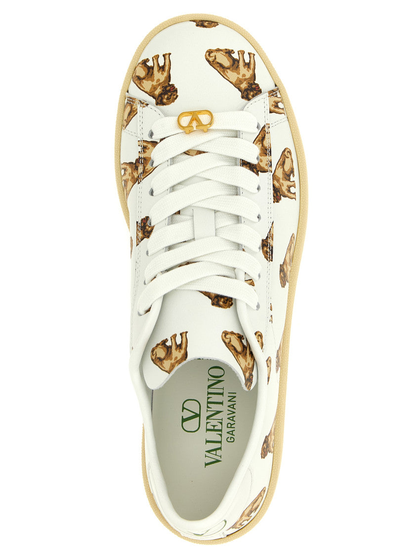 White Lace Up Sneakers 4