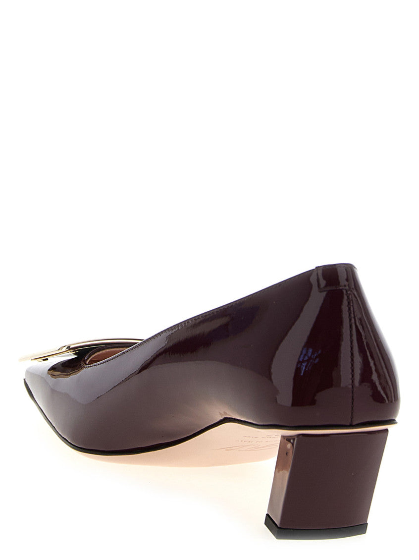 Maroon Slip On Pumps 3