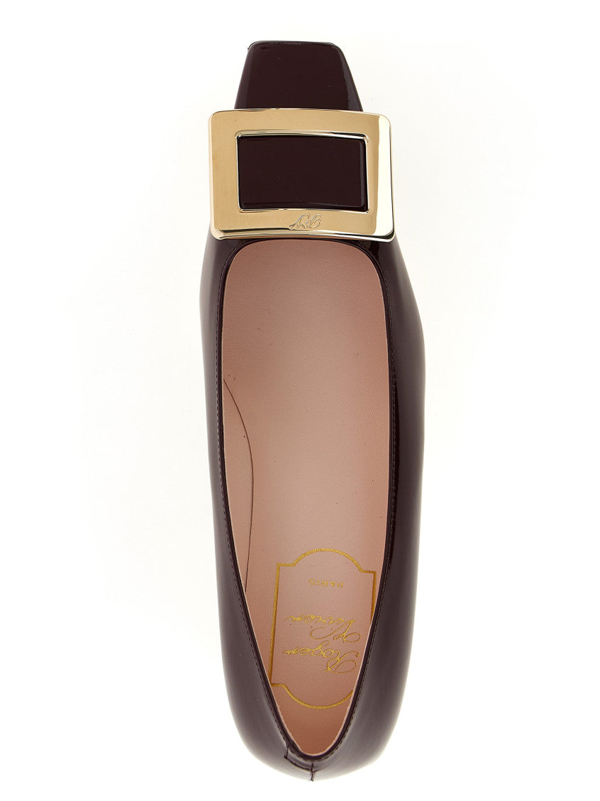 Maroon Slip On Pumps 4