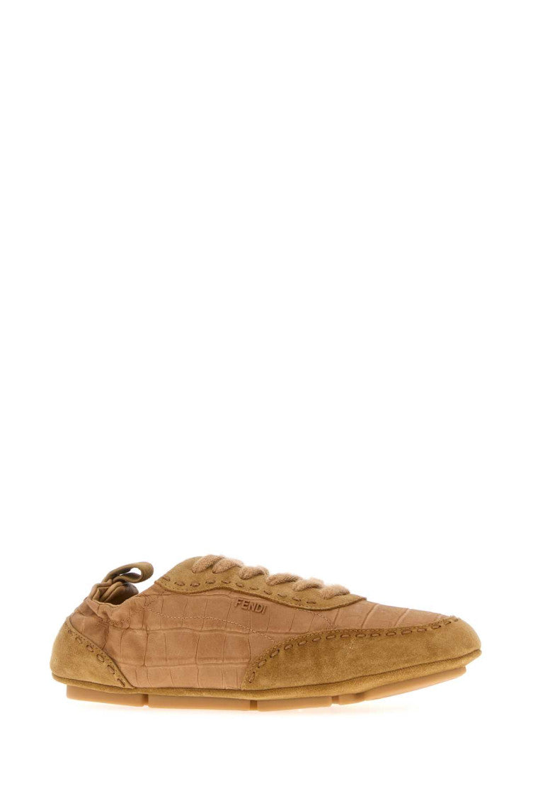 Brown Lace Up Sneakers 2