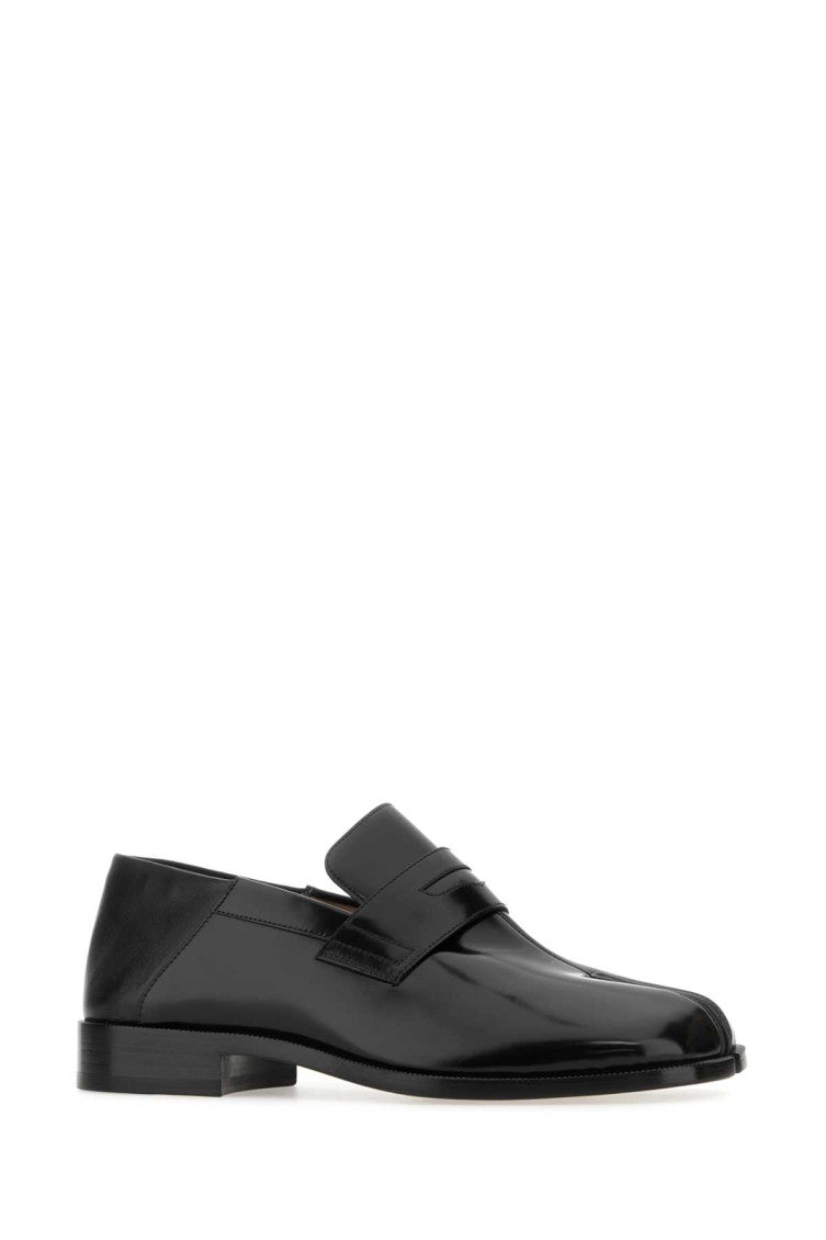 Black Leather Tabi Loafers 2