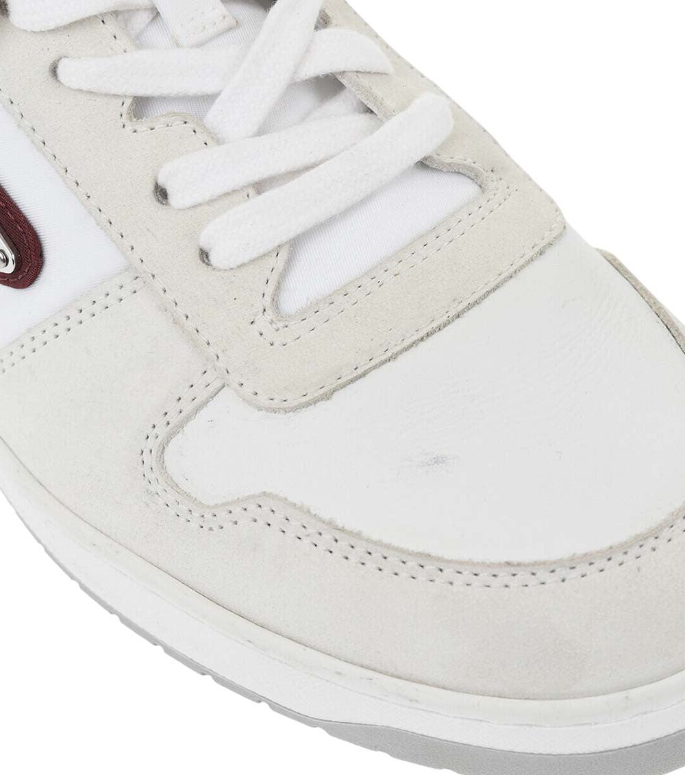 White Logo Enamel Sneakers 4