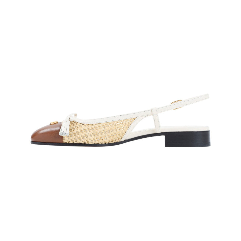 Beige Woven Collection Ballet Flats 3